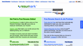 What Resumark.com website looked like in 2017 (6 years ago)