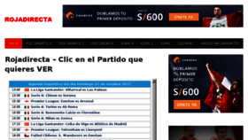 What Rojadirecta.pe website looked like in 2017 (7 years ago)