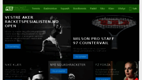 What Racketspesialisten.no website looked like in 2017 (6 years ago)