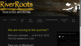 What Riverroots.org website looked like in 2017 (6 years ago)