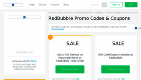 What Redbubble.bluepromocode.com website looked like in 2017 (6 years ago)
