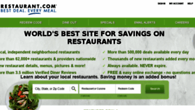 What Restaurant.com website looked like in 2017 (6 years ago)