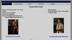 What Rechtsanwaelte-kr.de website looked like in 2017 (6 years ago)