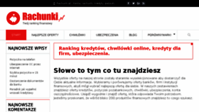 What Rachunki.pl website looked like in 2017 (6 years ago)