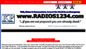 What Radios1234.com website looked like in 2017 (6 years ago)