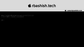 What Rbashish.tech website looked like in 2017 (6 years ago)