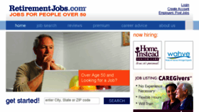 What Retirementjobs.com website looked like in 2017 (6 years ago)