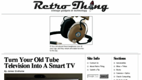 What Retrothing.com website looked like in 2017 (6 years ago)