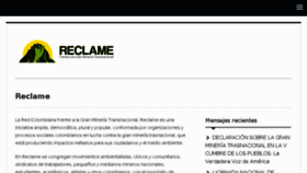 What Reclamecolombia.org website looked like in 2017 (6 years ago)