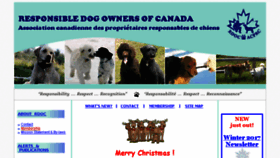 What Responsibledogowners.ca website looked like in 2017 (6 years ago)