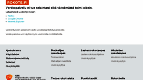 What Rokote.fi website looked like in 2018 (6 years ago)