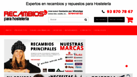 What Recambioshosteleria.com website looked like in 2018 (6 years ago)