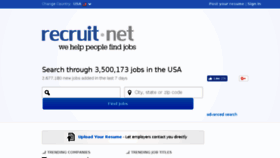 What Recruit.net website looked like in 2018 (6 years ago)