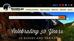 What Recreation.gov website looked like in 2018 (6 years ago)