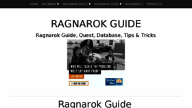 What Ragnarok-guide.com website looked like in 2018 (6 years ago)