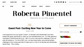 What Robertapimentel.com website looked like in 2018 (6 years ago)