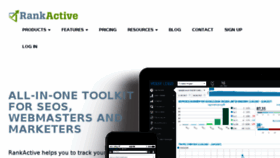 What Rankactive.com website looked like in 2018 (6 years ago)