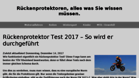 What Rueckenprotektor-test.de website looked like in 2018 (6 years ago)