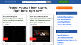 What Reportscam.com website looked like in 2018 (6 years ago)