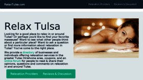 What Relaxtulsa.com website looked like in 2018 (6 years ago)