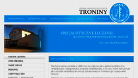 What Rehabilitacja-troniny.pl website looked like in 2018 (6 years ago)