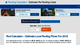 What Roofcalc.org website looked like in 2018 (6 years ago)