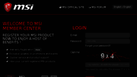 What Register.msi.com website looked like in 2018 (6 years ago)