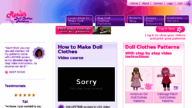What Rosiesdollclothespatterns.com website looked like in 2018 (6 years ago)