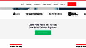 What Royaltyexchange.com website looked like in 2018 (6 years ago)
