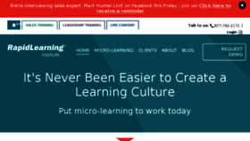 What Rapidlearninginstitute.com website looked like in 2018 (6 years ago)