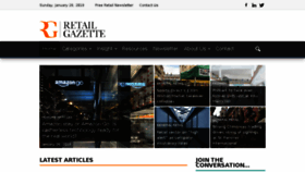 What Retailgazette.co.uk website looked like in 2018 (6 years ago)
