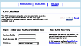 What Raid-calculator.com website looked like in 2018 (7 years ago)