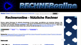 What Rechneronline.de website looked like in 2018 (6 years ago)