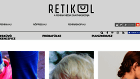 What Retikul.hu website looked like in 2018 (6 years ago)