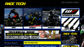 What Racetech.com website looked like in 2018 (6 years ago)