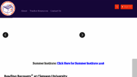 What Readingrecovery.clemson.edu website looked like in 2018 (6 years ago)