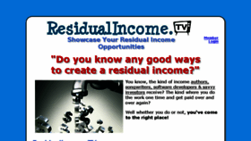 What Residualincome.tv website looked like in 2018 (6 years ago)