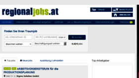 What Regionaljobs.at website looked like in 2018 (6 years ago)