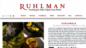What Ruhlman.com website looked like in 2018 (6 years ago)