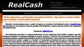 What Realcash.com.br website looked like in 2018 (6 years ago)