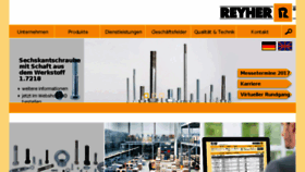 What Reyher.de website looked like in 2018 (6 years ago)