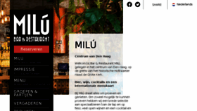 What Restaurantmilu.nl website looked like in 2018 (6 years ago)