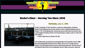 What Rockosdiner.com website looked like in 2018 (6 years ago)