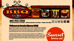 What Ranchonipomobbq.com website looked like in 2018 (6 years ago)