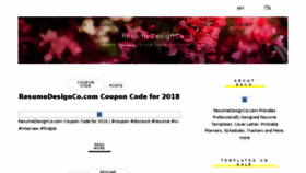 What Resumedesignco.com website looked like in 2018 (6 years ago)