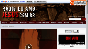 What Radioeuamojesus.com.br website looked like in 2018 (6 years ago)