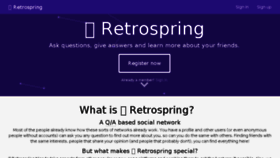 What Retrospring.net website looked like in 2018 (6 years ago)
