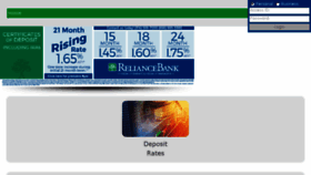 What Reliancebankfsb.com website looked like in 2018 (6 years ago)