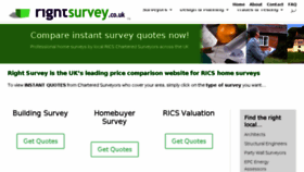 What Rightsurvey.co.uk website looked like in 2018 (6 years ago)