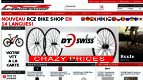 What Rczbikeshop.fr website looked like in 2018 (6 years ago)